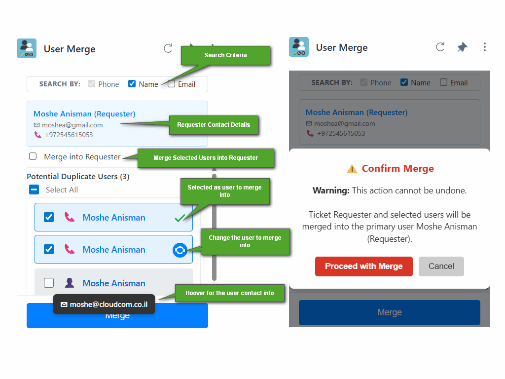 Advanced End User Merge screenshot 1